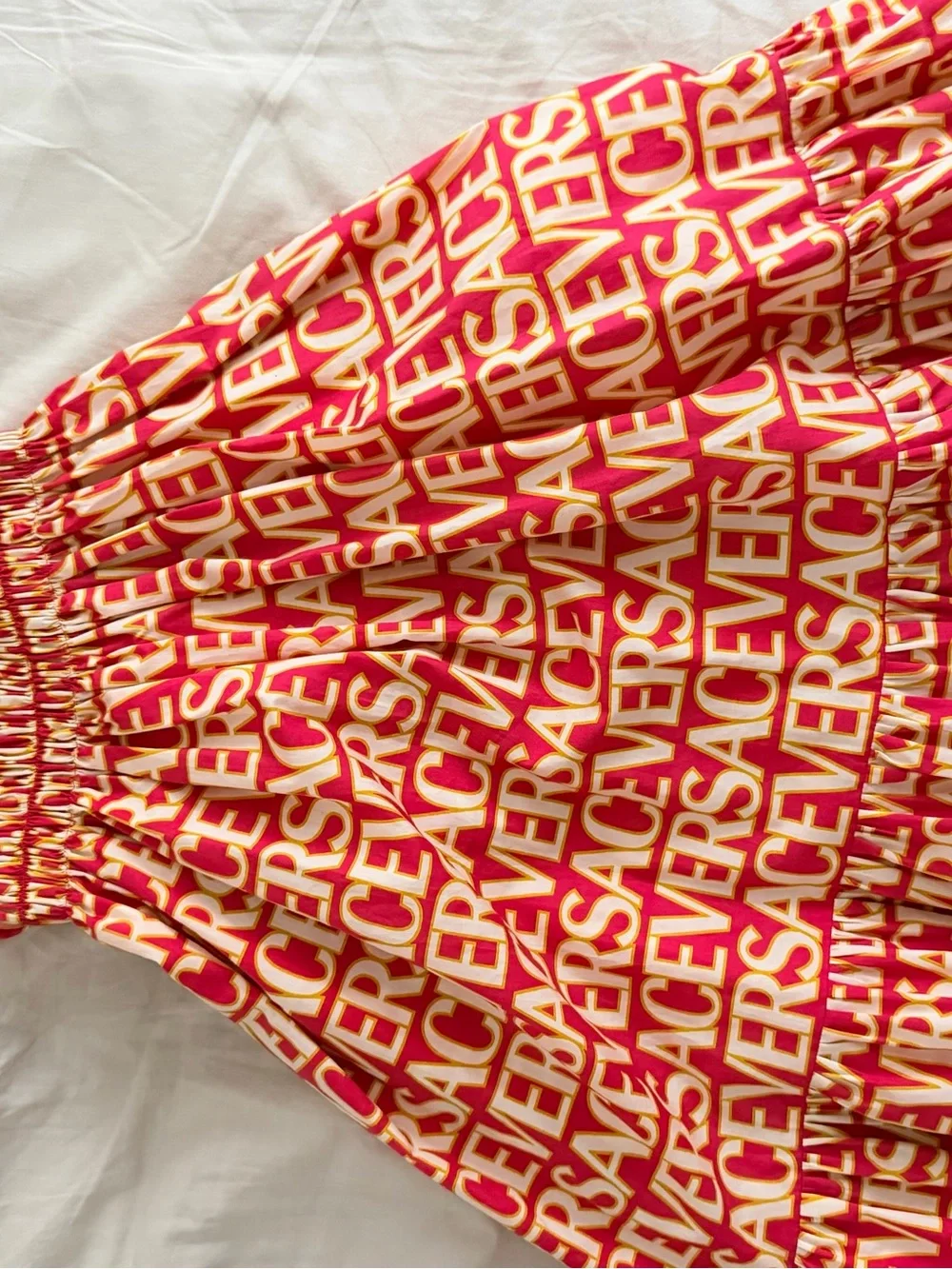 Versace Pink & Cream Logo-Print Girls' Sundress